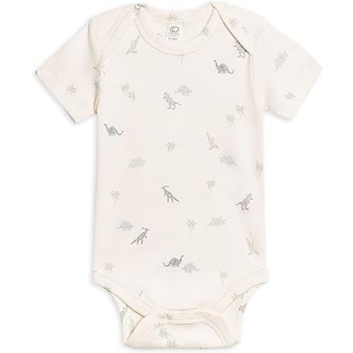 Colored Organics Unisex Baby Organic Cotton Bodysuit - Short Sleeve Infant One Piece