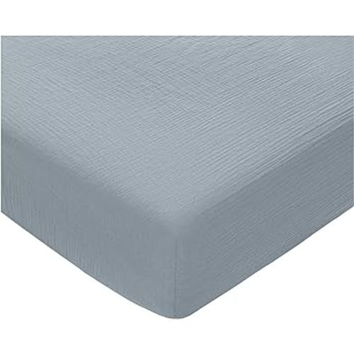 Amazon.com: Comfy Cubs 100% Muslin Cotton Fitted Crib Sheet - Soft, Standard & Breathable Crib Sheets for Toddler Mattress - Snug Fit, Secure Elastic with Beautiful Packaging for Boys & Girls - Pacific Blue : Baby