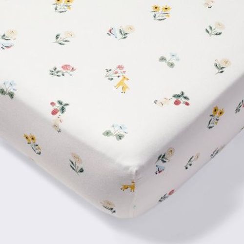 Cotton Fitted Crib Sheet - Story Book Floral - Cloud Island™