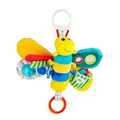 Lamaze Freddie the Firefly Clip On Car Seat and Stroller Toy - Soft Baby Hanging Toys - Baby Crinkle Toys with High Contrast Colors - Baby Travel Toys Ages 0 Months and Up