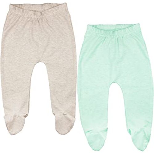 123 Bear Baby Soft Cotton Spandex Pants with Feet