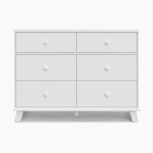 Storkcraft Modern 6 Drawer Dresser - White