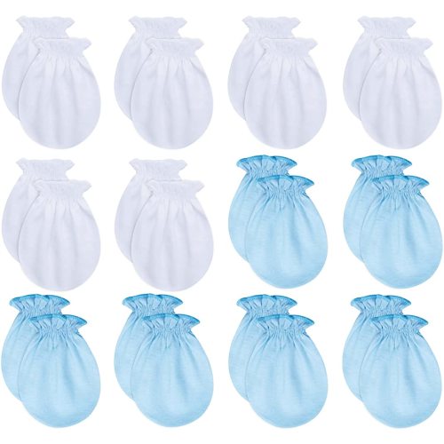 RATIVE No Scratch Mittens and Caps 100% Cotton for Newborn Baby 0-6 Months Boys Girls