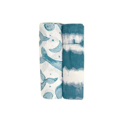 Crane Baby Muslin Swaddle Blanket