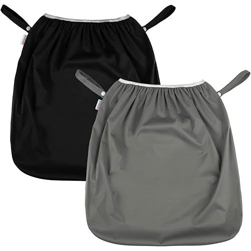 ALVABABY Reusable Diaper Pail Liner for Cloth Diaper,Rubbish Bag,Laundry,Kitchen Garbage Cans (Black Grey, Small Size:5 Gallon) LLS-B2629