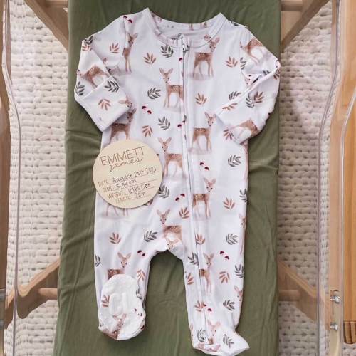 Finley's Fawn Zipper Footie, NB