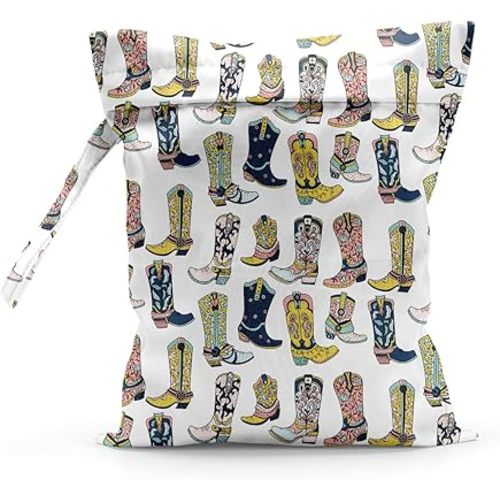 Wet Bag, Waterproof Wet Dry Bag, Reusable Wet Bags for Travel, Pool, Stroller, Swimsuits, Swimwear, Wet Clothes, Towels, Cloth Diapers, Western Gym Bag, Western Country Stuff Cowgirl Gifts