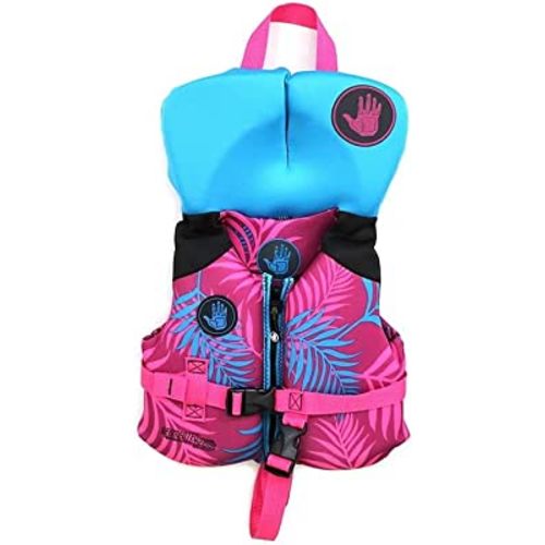 Body Glove Infant PFD Coast Guard Approved Life Jacket Pink and Blue Palm