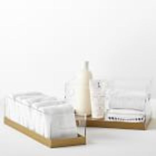 Acrylic & Metallic Changing Table Storage