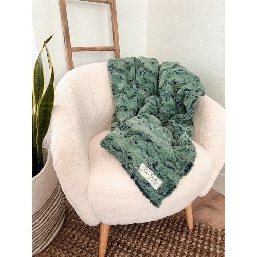 Adult Minky Blanket - Wild Rabbit Artichoke Adult Throw, Adult Gift, Throw Blanket, Green Blanket