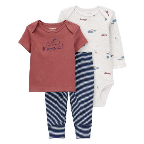 Carter's Child of Mine Baby and Toddler Boy Outfit Set, 3-Piece, Sizes 0/3-24 Months