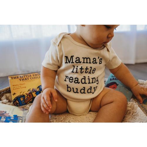 Mama’s Little Reading Buddy ONESIES® Bodysuit, Book Lover Baby Gift, Baby Shower Gift For Librarian, Book Club Baby Shower, Future Reader