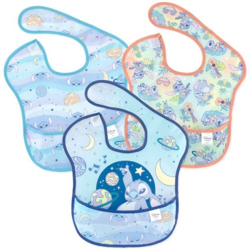 Disney Stitch Superbib Waterproof Feeding Bibs - 3pk