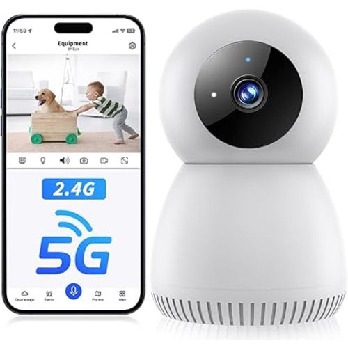 NoahTec Indoor Camera,1080P Pet Camera Baby Monitor, Cameras for Home Security Indoor with Al Motion Detection, 2-Way Talk, Night Vision, Siren, Compatible with Alexa