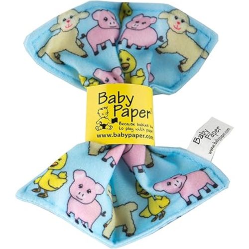 Original Baby Paper - Crinkle Teether and Sensory Toy for Babies and Infants | Black and White Stripes | Non-Toxic, Washable | Great for Baby Showers
