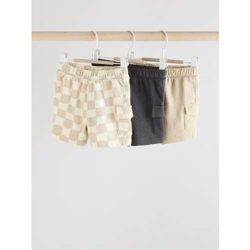 Mono Checkerboard Jersey 100% Cotton Baby Shorts 3 Pack