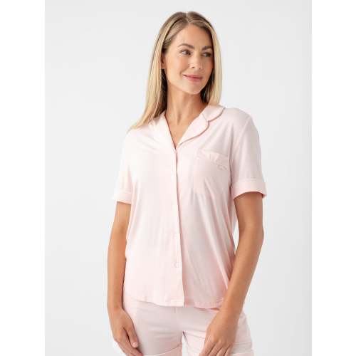 Women's Bamboo Stretch-Knit Short Sleeve Pajama Set | Cozy Earth