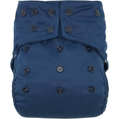 Reusable Waterproof Diaper Cover Shell: for Baby Prefold Cloth Diapers, Flats, Fitted or Inserts (Navy Blue)