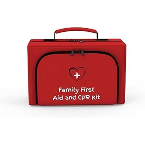 Family First Aid & CPR Kit - Emergency Medical Kit for The Entire Family, Child, Kids, and Youth. Perfect for Camping, Travel, Car, Hiking, Sports, Outdoor, and Home - First Aid Guide Life Safety Pro