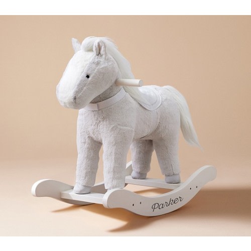 Gray Musical Horse Plush Nursery Rocker | Pottery Barn Kids