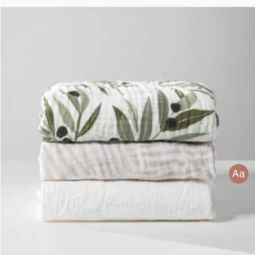 Babyletto Mini Crib Sheet in GOTS Certified Organic Muslin Cotton