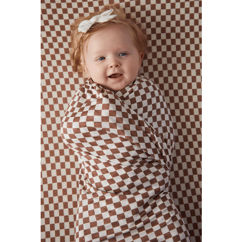 Mocha Chequer Swaddle
