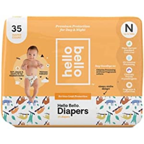 Amazon.com: Hello Bello Diapers Jumbo Pack - Sleepy Sloths - Size N (35ct) : Baby