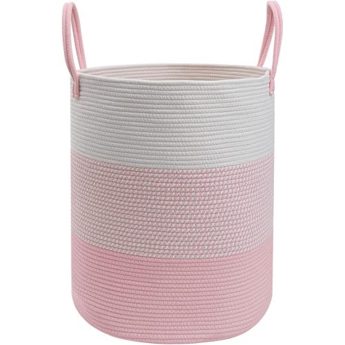 105L Pink Extra Large Laundry Basket, Clothes Hamper with Handles