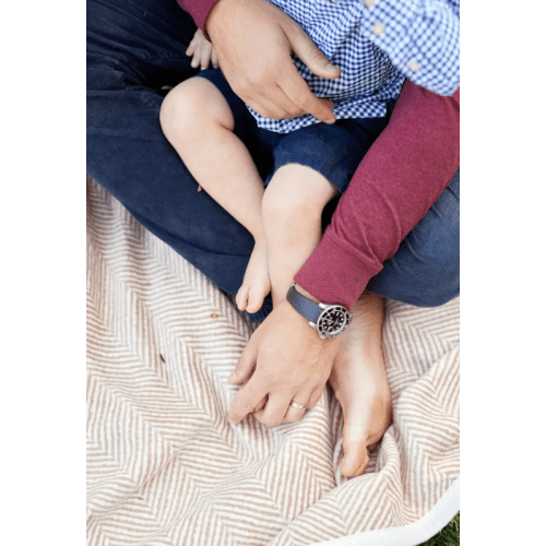 Harborview Herringbone Tan Blanket