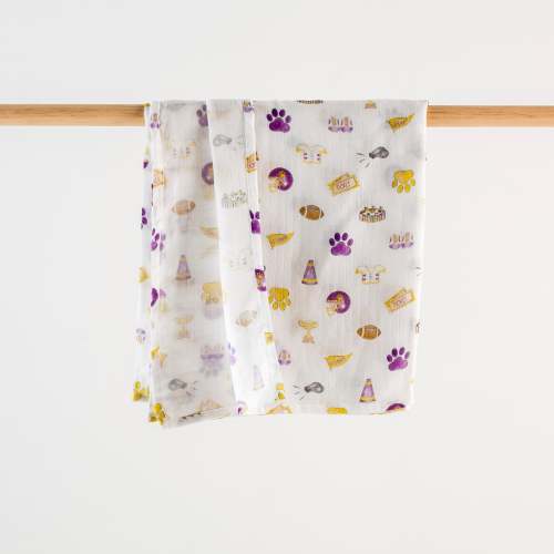 Let's go Tigers Organic Muslin Blanket