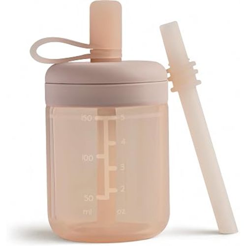 Moonkie Baby Training Cup Silicone Straw Cup | BPA-Free Drop-Proof Sippy Cups for Infants Toddlers and Kids 6 Months+ | 5 oz, 1pack, DX-BTC-01
