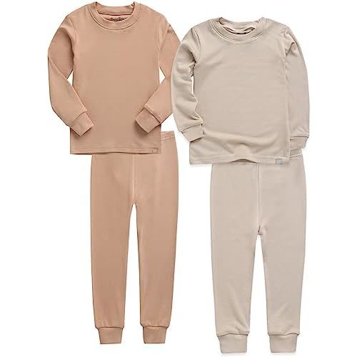 VAENAIT 6M-12Y Toddler Toddler Kids Toddler Girls Boys Soft Comfy Modal Tencel Solid Raglan Sleepwear Pajamas Pjs 2pcs Set