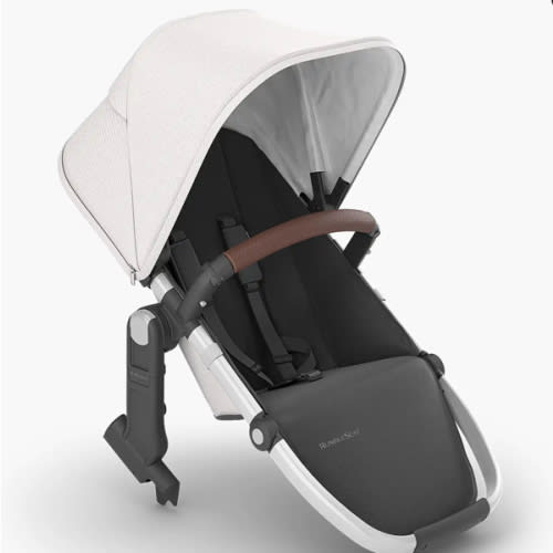 Rumbleseat V2+ Bryce - White Marl | Silver Frame | Chestnut Leather - Bryce - UPPAbaby