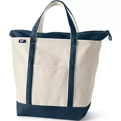 Large 5 Pocket Open Top Canvas Tote Bag | Lands' End