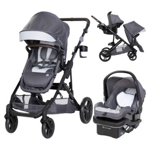 Baby Trend Morph Single to Double Modular Stroller Travel System, Color: Dash Grey