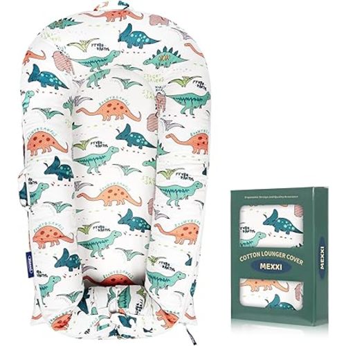 MEXXI Infant Lounger Baby Nest Replacement Cover | Hypoallergenic | Premium | [Fits Dockatot Deluxe+] (Cover Only) (Dino World)