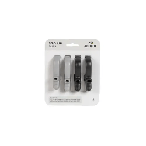 Jengo Pram Clips 4PK- Black / Slate | Baby Bunting AU