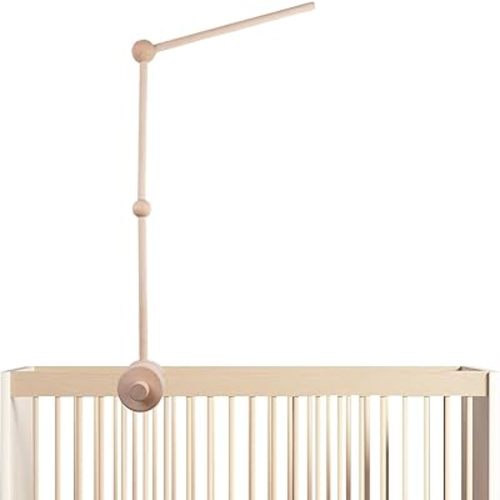 Baby Crib Mobile Arm - 30 Inch Wooden Mobile Hanger for Crib, Baby Mobile Holder for Baby Girls Boys Nursery Decor - with Anti Slip Attachment