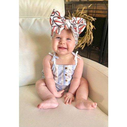 Baseball Bow Headband/Headwrap