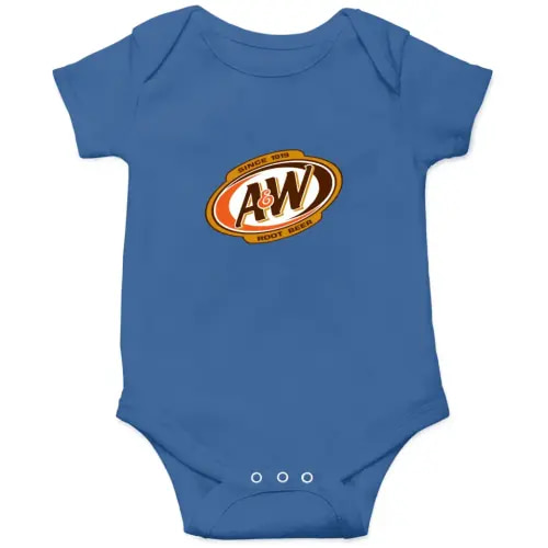 A&W Root Beer Restaurant logo Onesies sold by CHAIN RESTAURANTT | SKU 498233772 | Printerval