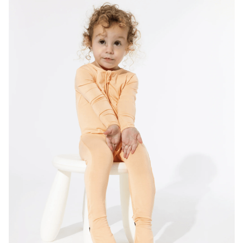 Peach Fuzz Bamboo Convertible Footie | 6-9M