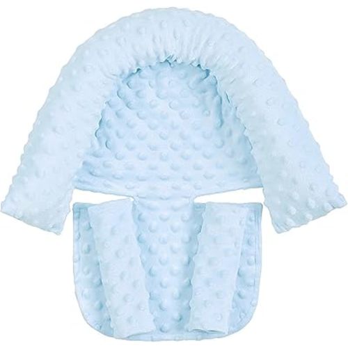 Baby Stroller Head Neck Support Pillow Infant Car Seat Neck Headrest with Seat Belt Strap Covers Newborn Lounger Pillow Babies Bed Mattress Rocker Head Protection for 0-12 Months