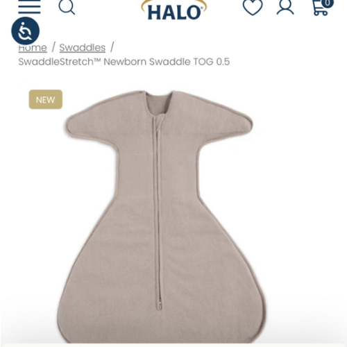 HALO SleepSack Swaddle Stretch – Mushroom | Swaddle for Newborns
