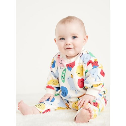 Printed French Terry Sweatshirt and Leggings Set for Baby