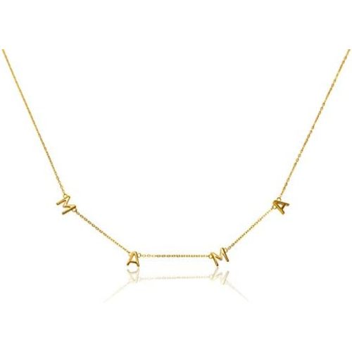 Benevolence LA Mama Necklace, Gold Dipped Fashion Jewelry | Gifts for New Mom | Gold Mom Necklace | Birthday Gifts | Travel Accessories for Women, Designed in California