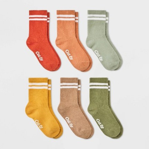 Baby 6pk Crew Socks - Cat & Jack™, Size: 6-12M