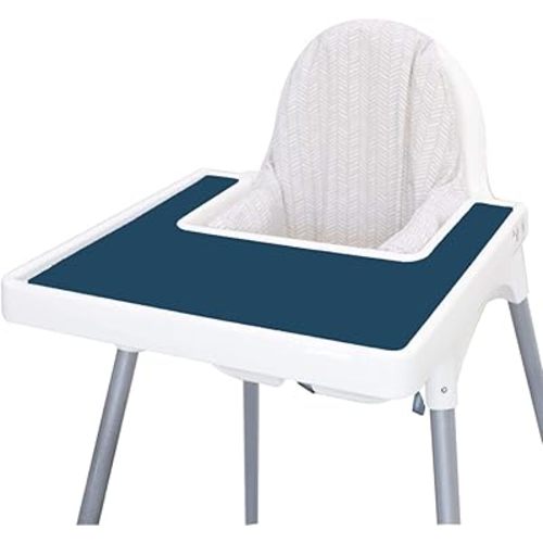 Baby High Chair Placemat for Antilop High Chair, Silicone Mat for Antilop Baby High Chair Tray Accessories, Finger Foods Placemats for Toddler and Babies Girls… (Ether Blue)