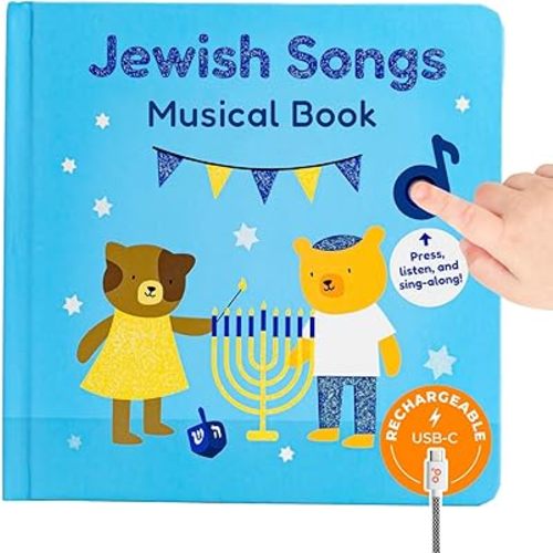 Calis Books Jewish Sound Book - Hanukkah for Children, Celebrate Jewish Holidays with six Traditional Songs in Hebrew, Shabbat, Hanukkah, Rosh Hashanah, Purim, Passover