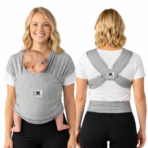 Original Baby K'tan Baby Carrier: #1 Easy Pre-Wrapped, Soft, Slip-On, No Rings, No Buckles | 5 in 1 Baby Sling Gift | The Best Hands Free Infant Wrap for Newborn to Toddler up to 35lb | Heather Grey