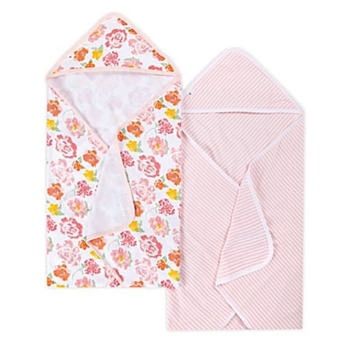 Burt's Bees Baby® 2-Pack Organic Cotton Hooded Towels in - Blossom